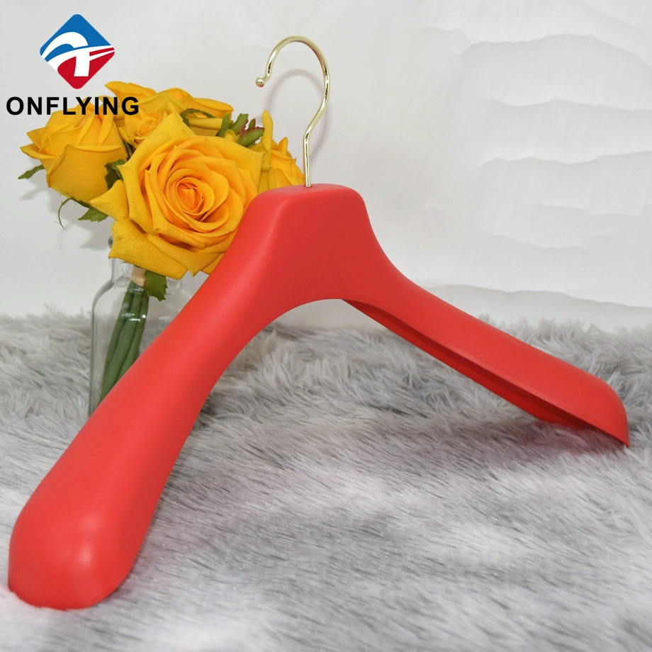 Large Boutique Custom Colorful Coat Plastic Cloth Hanger Factory Supplier