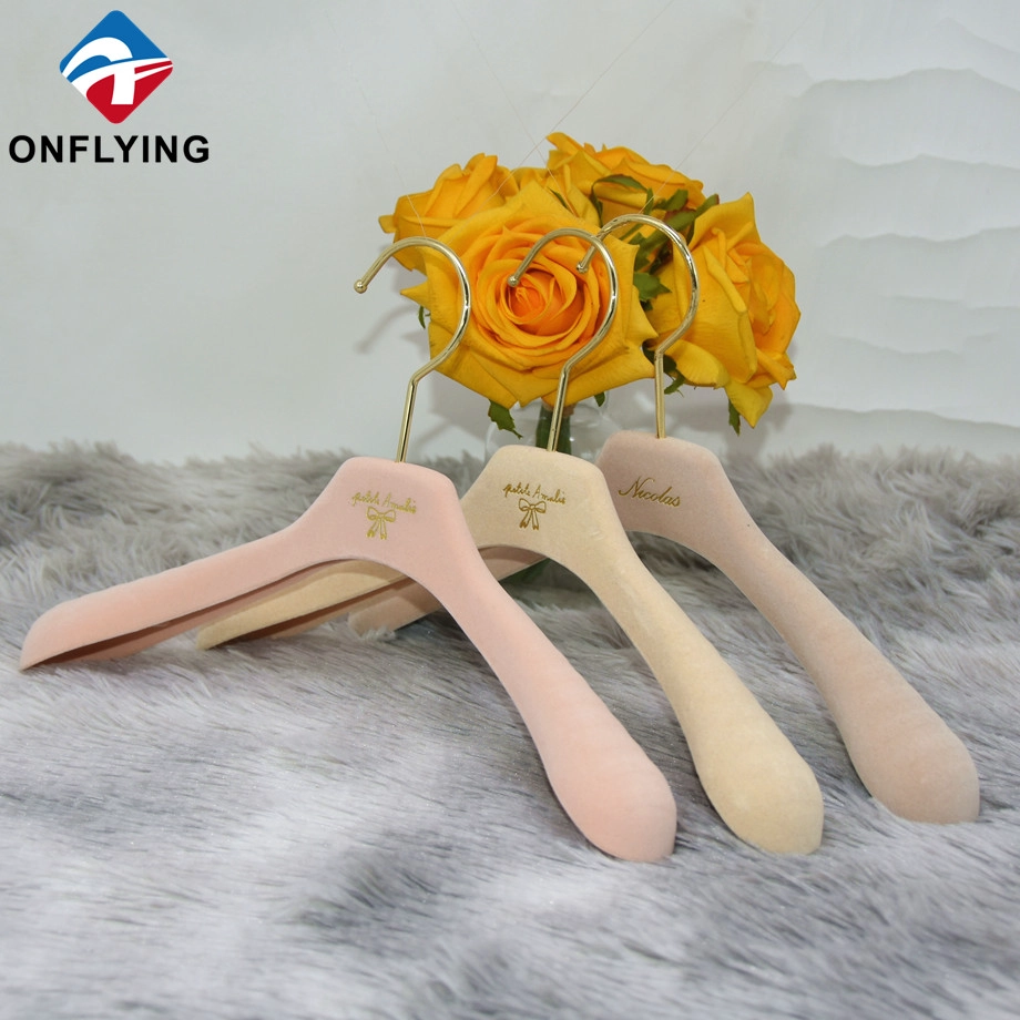 Display Coat Kids Custom Pink Velvet Baby Hanger Manufacturer Supplier