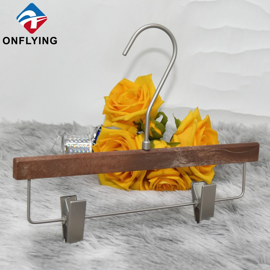 Antique Custom Imitated Wood Pants Plastic Resin Clothes Hangers Factory Supplier