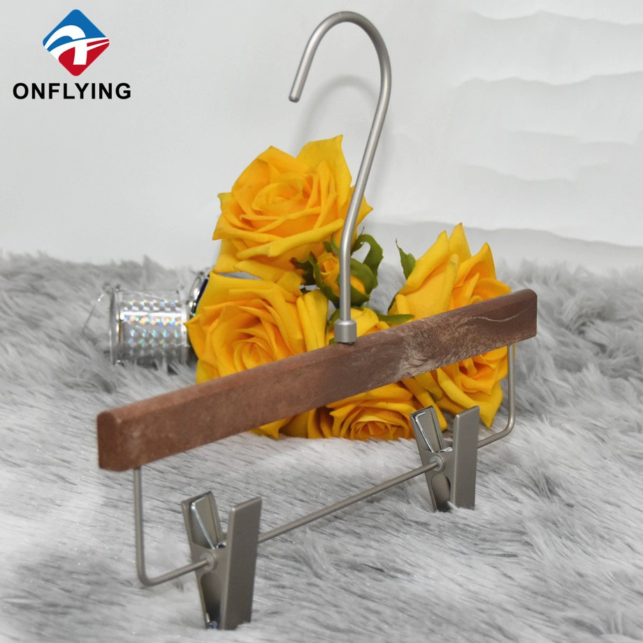 Antique Custom Imitated Wood Pants Plastic Resin Clothes Hangers Factory Supplier
