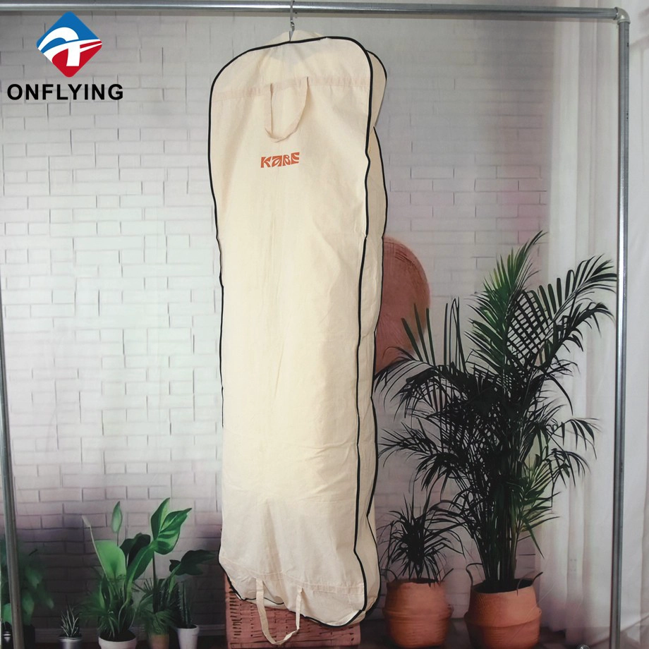 High Quality Wedding Dress Canvass Cotton Clothes Dust Cover Factory China