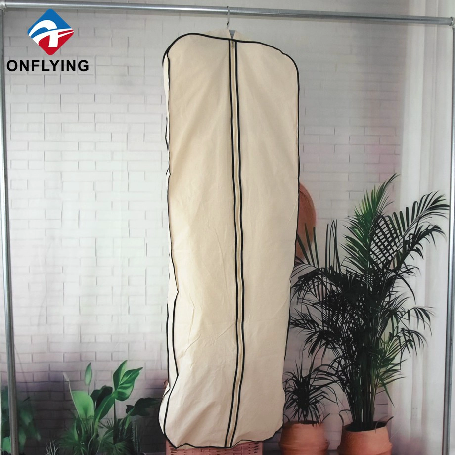 High Quality Wedding Dress Canvass Cotton Clothes Dust Cover Factory China