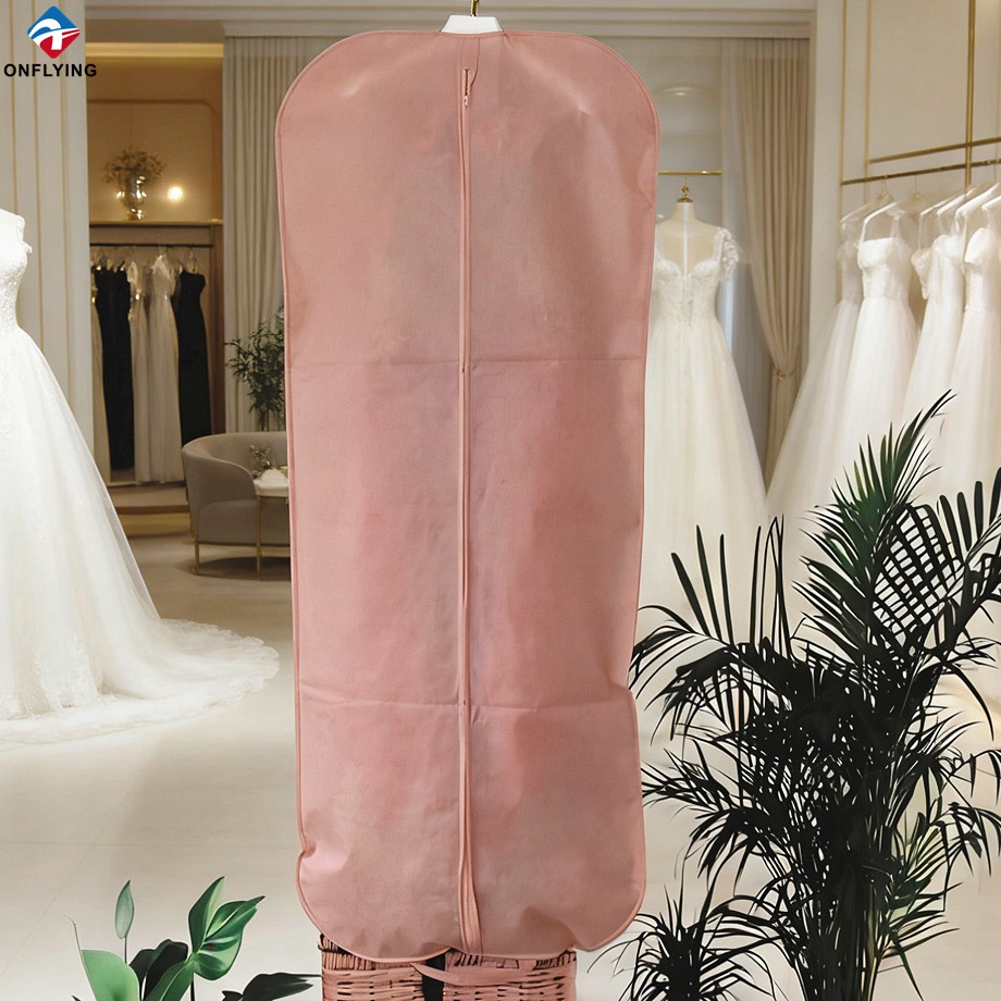 Dustproof Custom Private Aesthetic pink Wedding Dress bag Factory China
