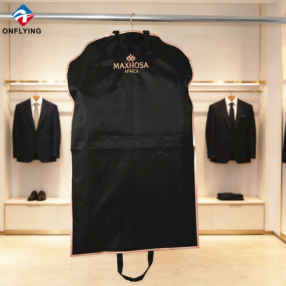 Premium Foldable Eco-friendly Storage Washable Black Garment Bag for Daily Storage manufacturer China