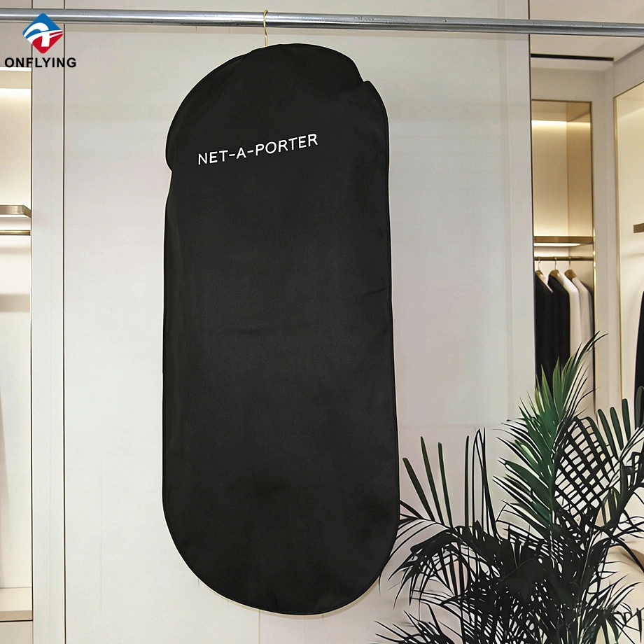Premium Foldable Eco-friendly Storage Washable Black Garment Bag for Daily Storage manufacturer China