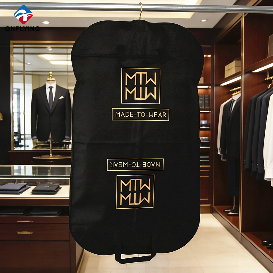 China Custom Sizes Non Woven Recyclable Exquisite Suit Garment Bag manufacturer China manufacturer