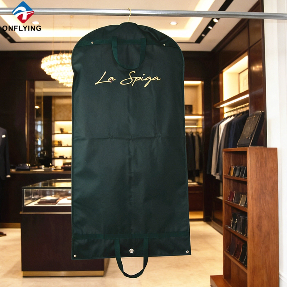 China Wholesale Sturdy Zipper Design Customized Sizes Green Non Woven Dust Suit Bag supplier China manufacturer