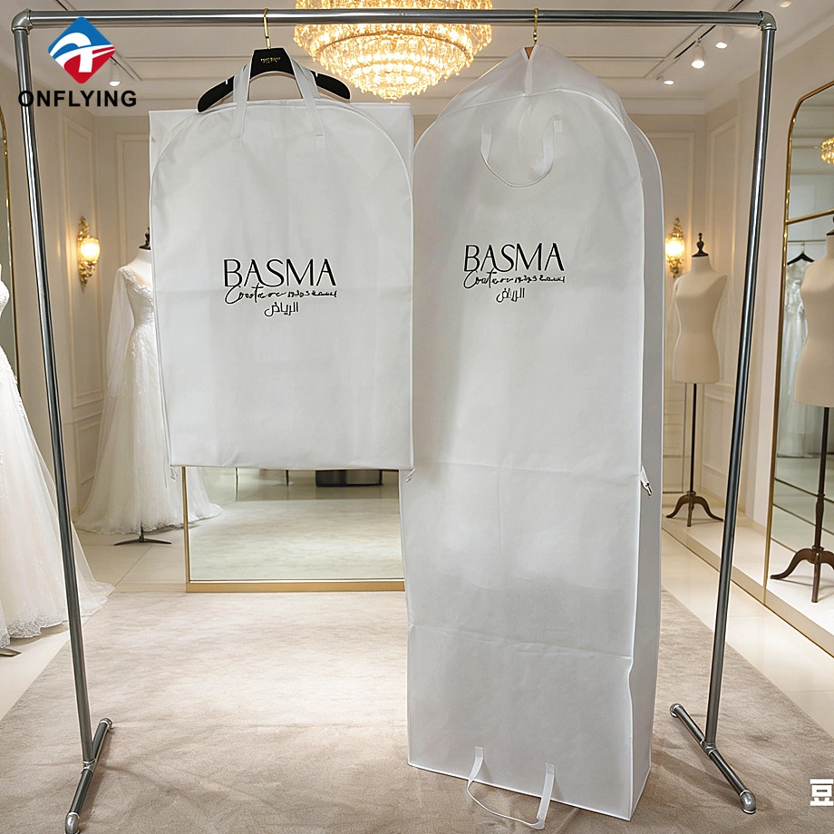 Magasin de vêtements portable de grande capacité longue robe blanche non tissée fournisseur de sac de mariée Chine