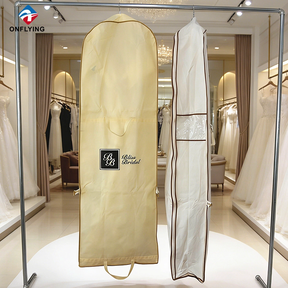 Magasin de vêtements portable de grande capacité longue robe blanche non tissée fournisseur de sac de mariée Chine
