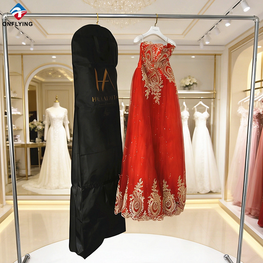 Explosive Models Non Woven Lady pink Wedding Garment Cover with Gusset Manufacturer China