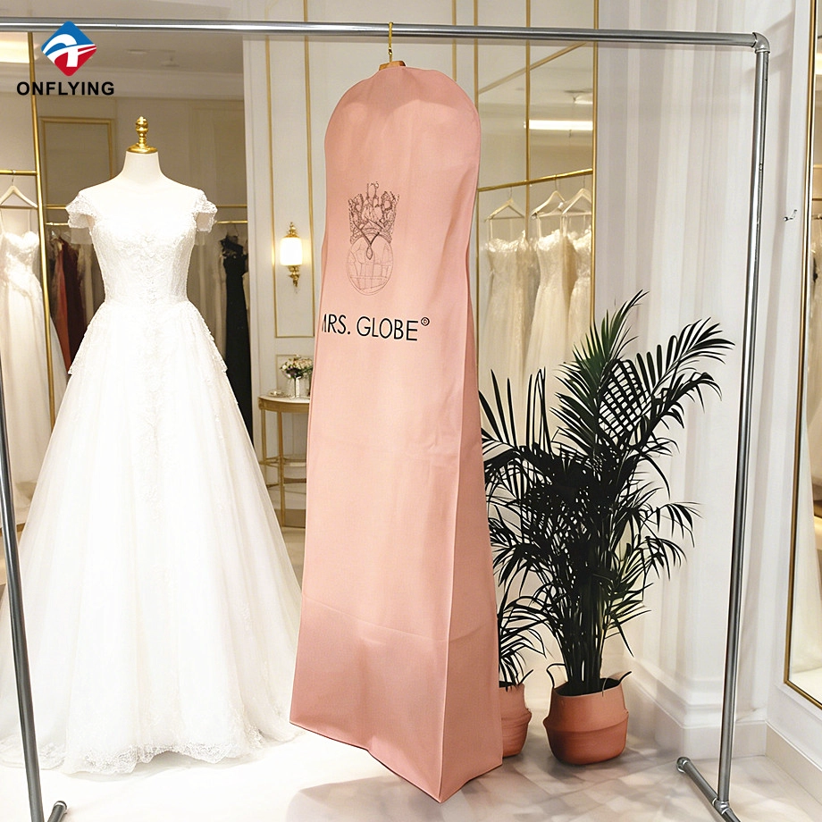 Explosive Models Non Woven Lady pink Wedding Garment Cover with Gusset Manufacturer China