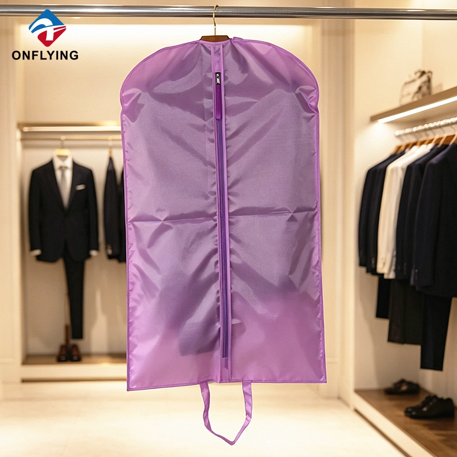 Portable Storage Fabric Thick Material Waterproof purple Suit Polyester Bag Manufacturer China