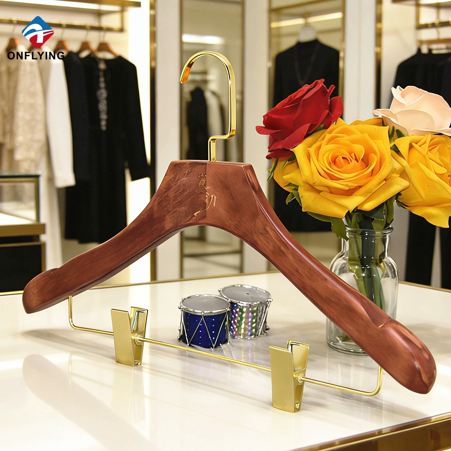 Luxury Wooden Dress Skirt Hanger manufacturer