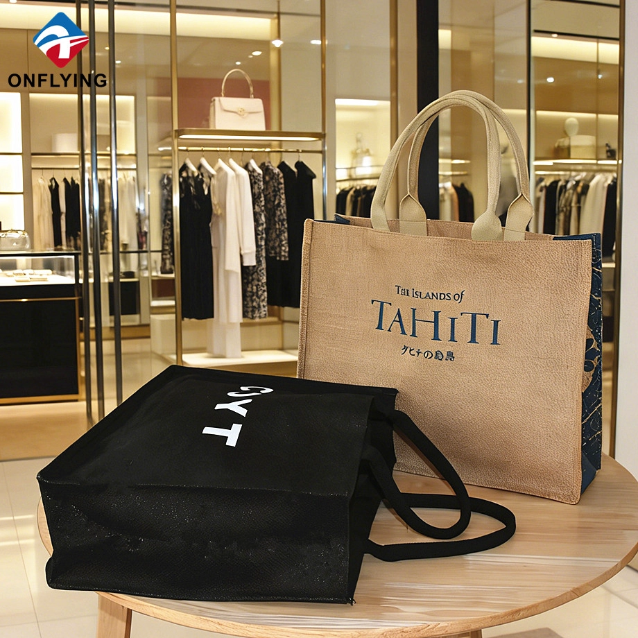 Portable Oversized Convenience Organic Eco- Friendly Shopping Jute Tote Bag Supplier China - COPY - uu3q1w