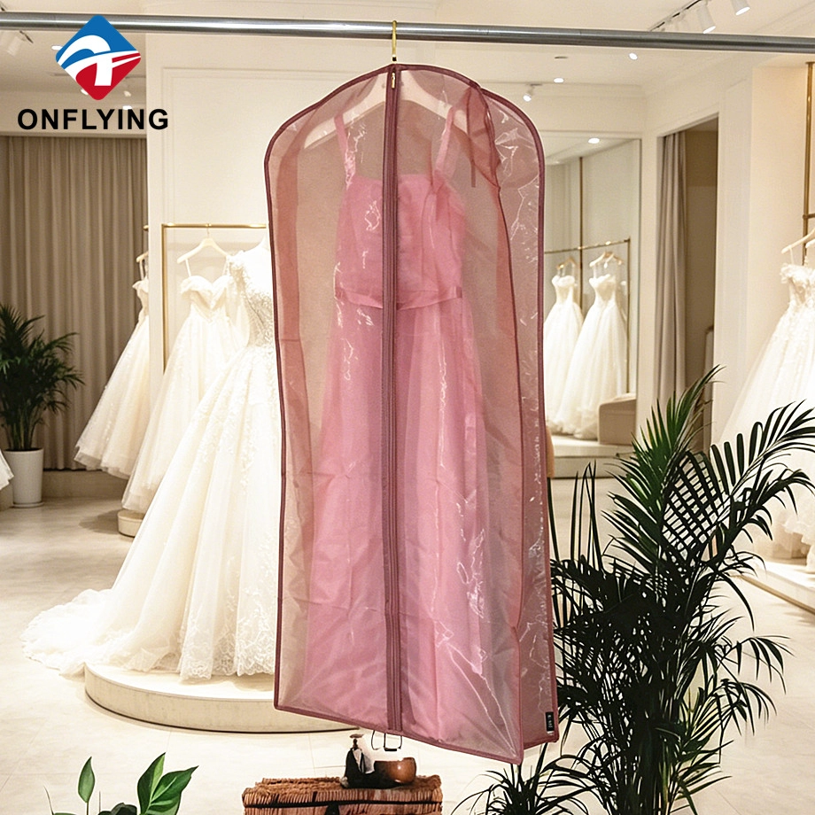 Eco-friendly High Quality Fabric Men's Suit Organza Garment Bag with Gusset Factory China - COPY - 59fuca