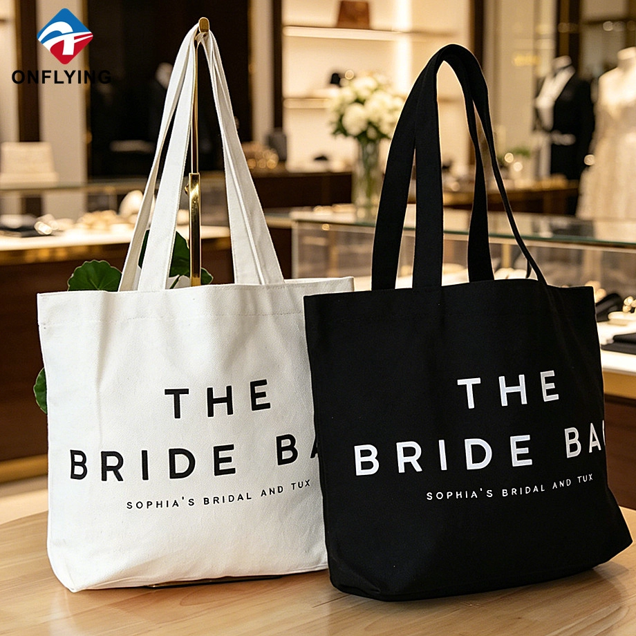 Luxury Premium Durable Reusable Carrying Advertising Custom Black Canvas Tote Bag Supplier China