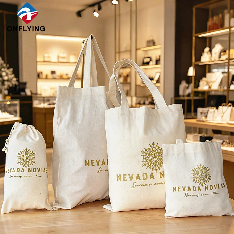 Custom logo Durable High Quality Handbag Shopping Tote Canvas Bag Store Display Factory China