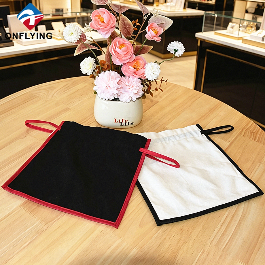 Eco-friendly Reusable Packaging Storage Black Cotton Drawstring Pouch Bag Supplier China - COPY - t4ouwk