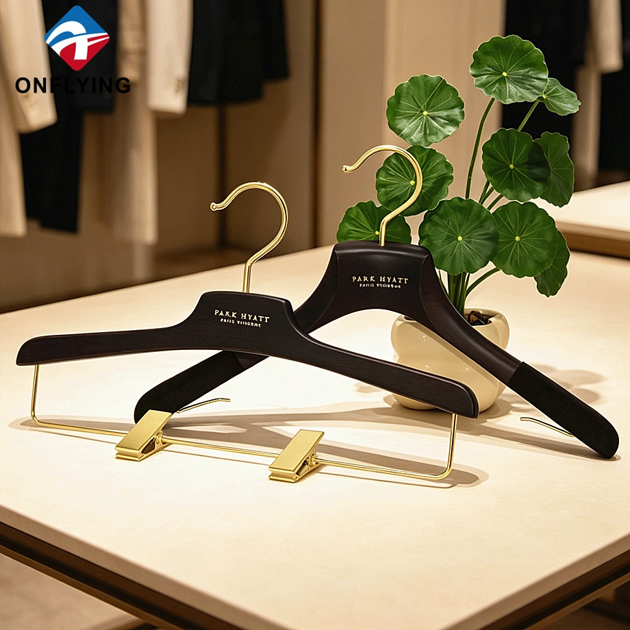 Wholesale Top Quality Customized Luxury Brown Dress Wood Hanger Non slip Manufacturer China - COPY - 6p88tw