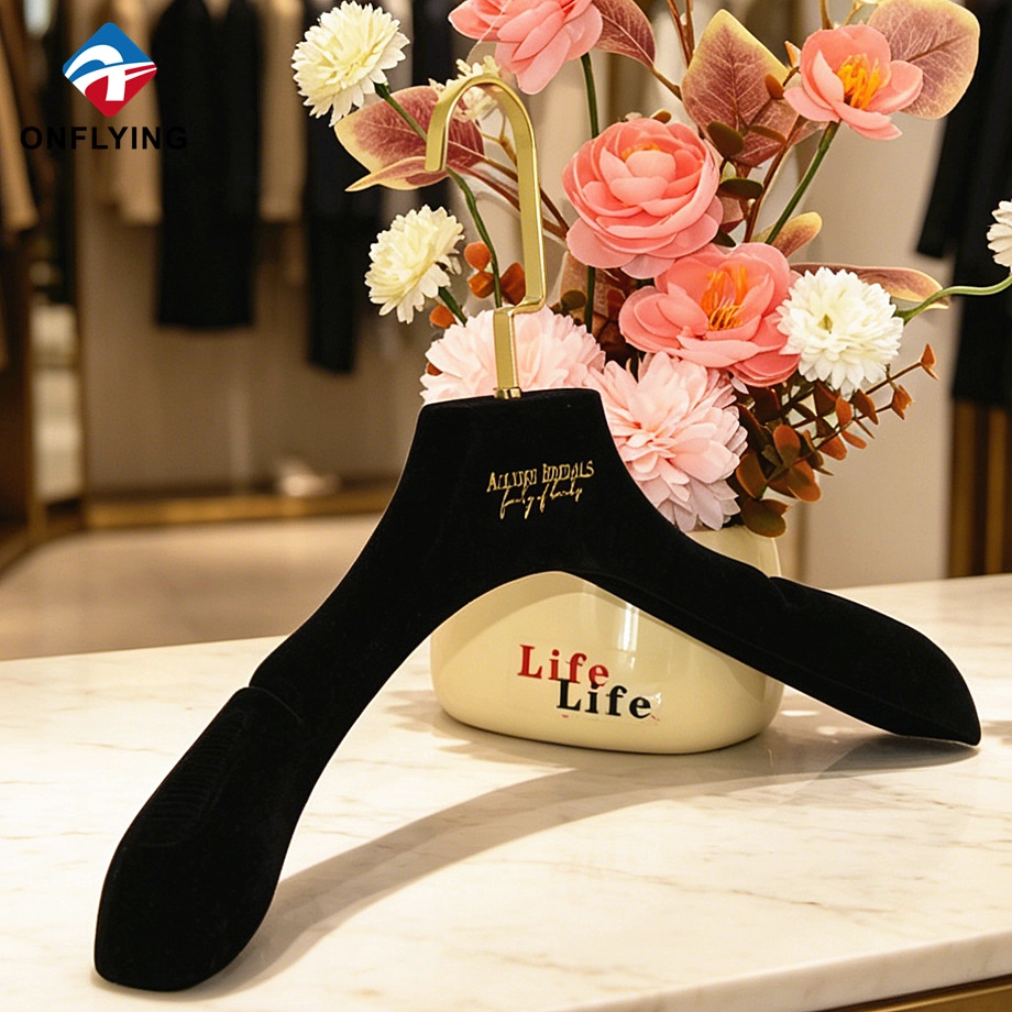 High quality Garment Dress Velvet Hanger manufacturer
