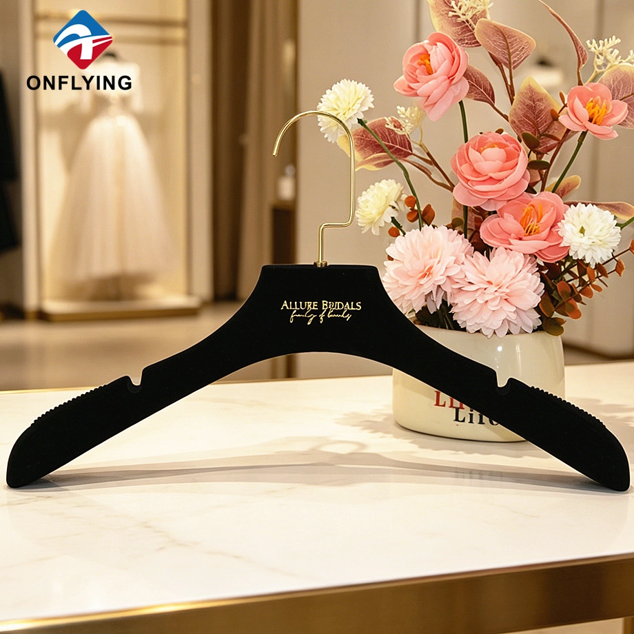 High quality Garment Dress Velvet Hanger manufacturer