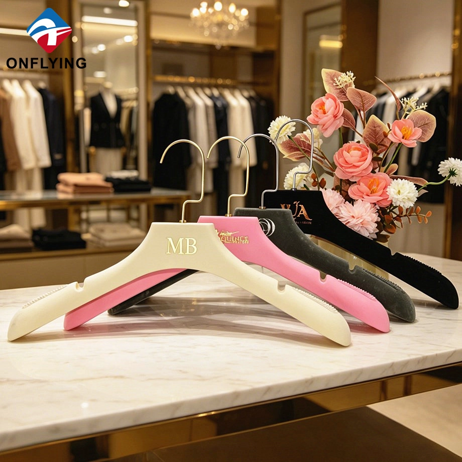 Flocked Velvet Hanger Set factory