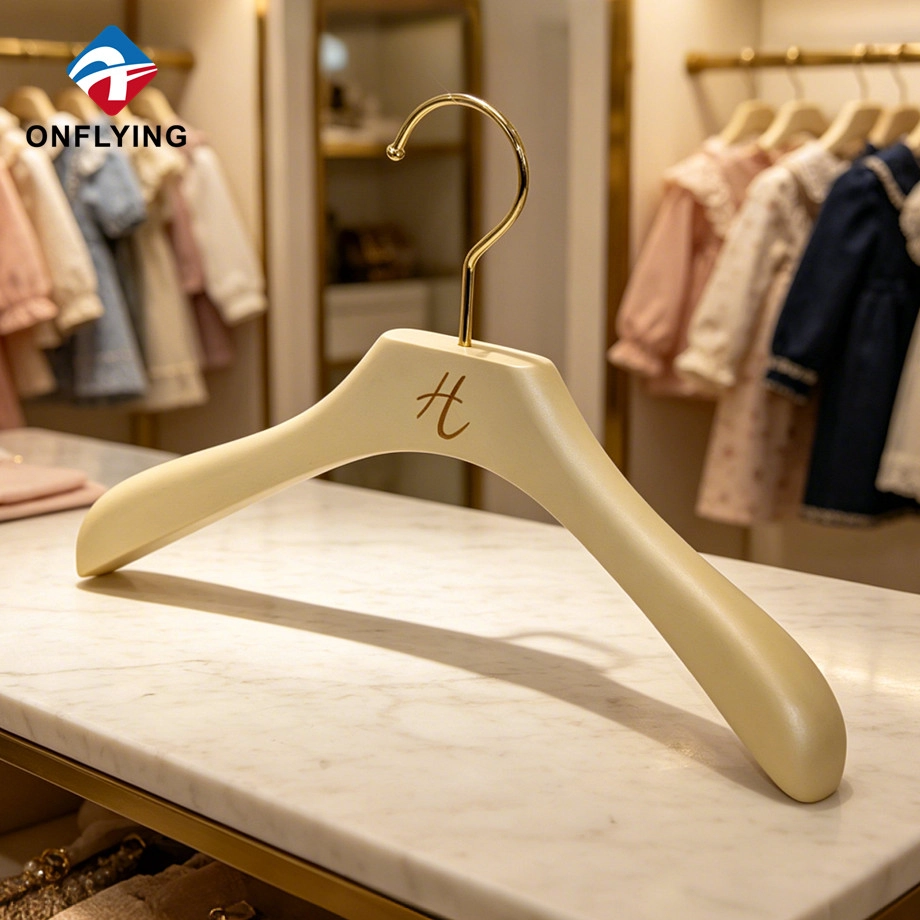 Kid Wooden Beige Hanger factory