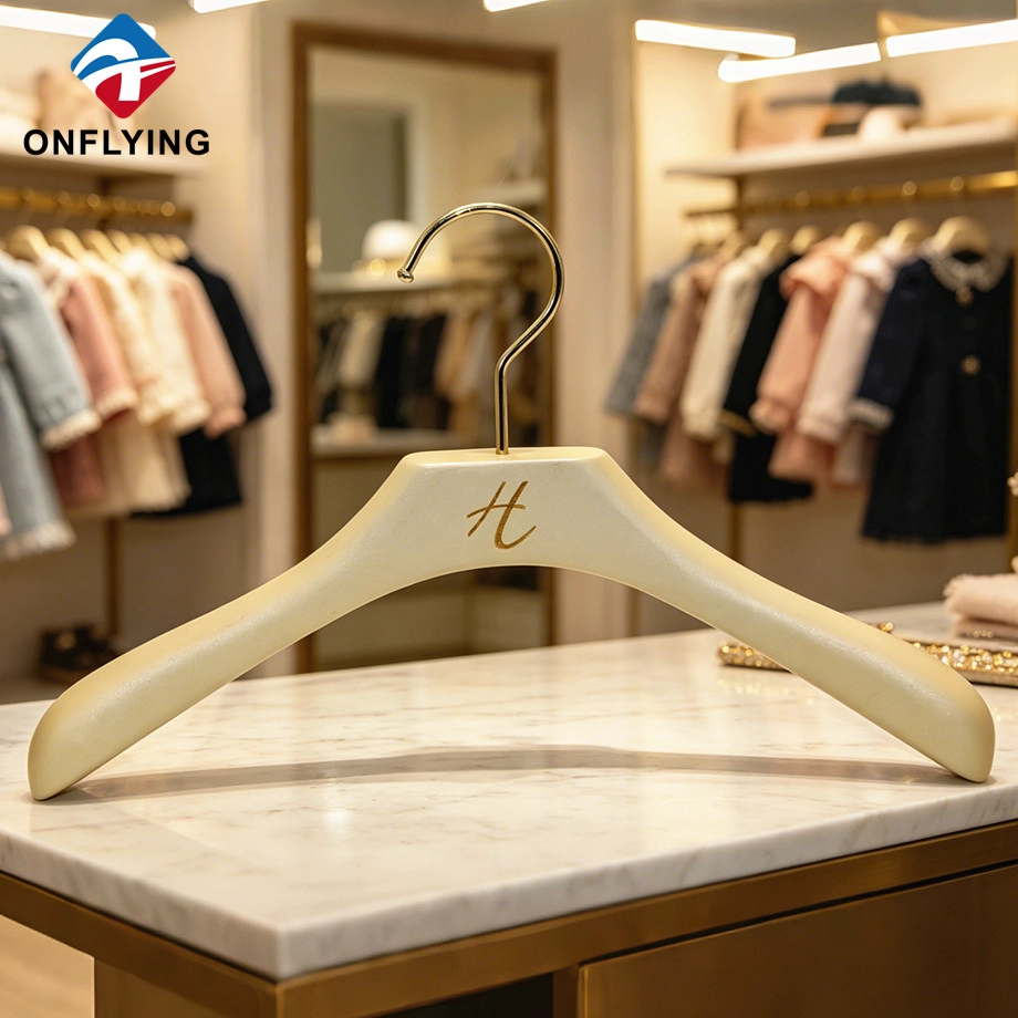 Kid Wooden Beige Hanger factory