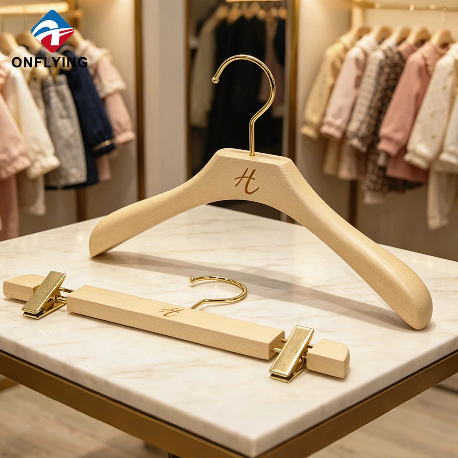 China Wooden Top Pants Kid Hangers