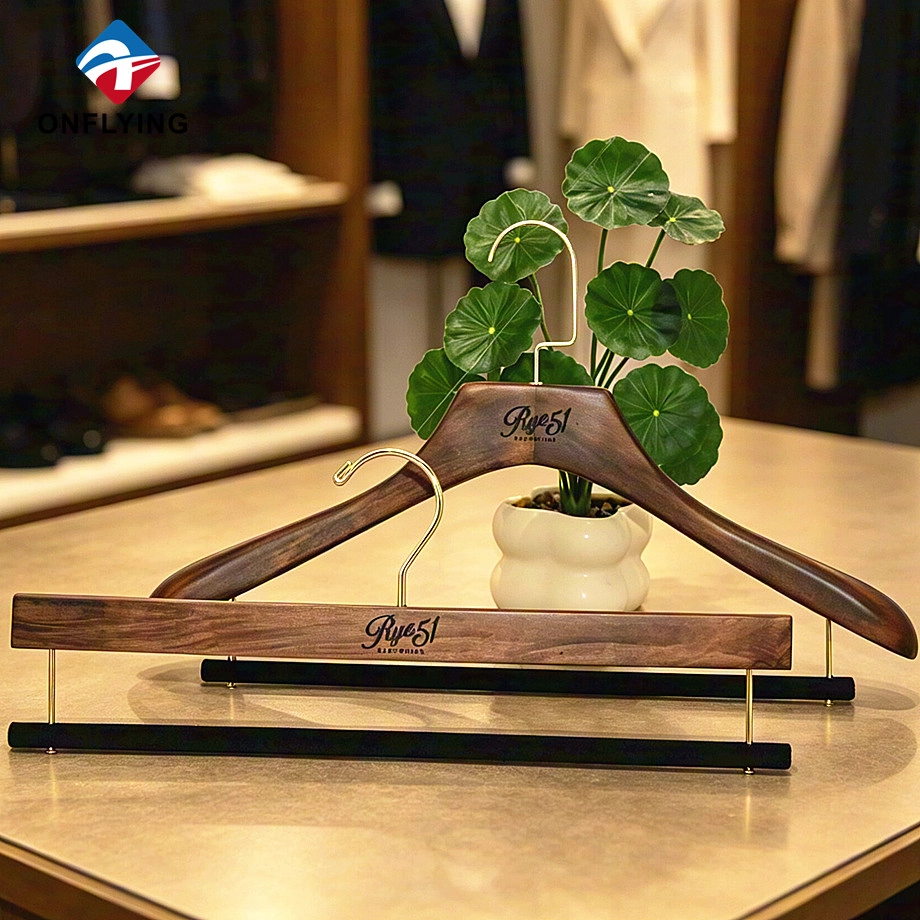 Premium Solid Wooden Hanger Set manufacturer