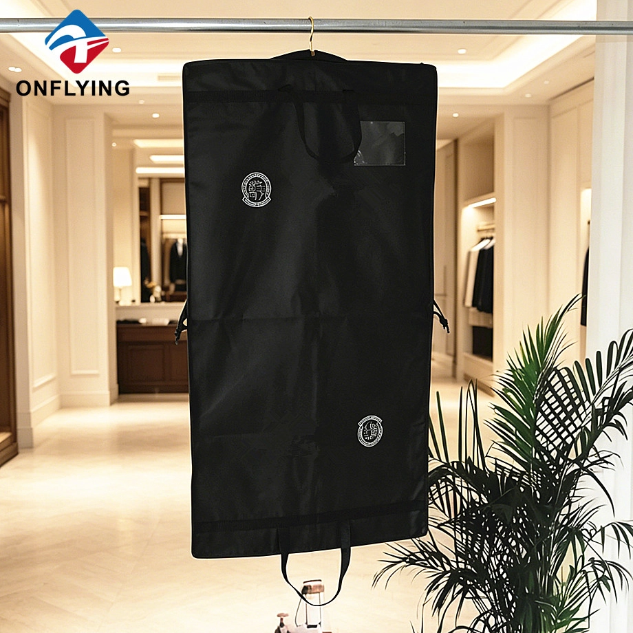 China High Quality Durable Large Capacity Black Suit Garment Foldable Bag Custom logo Factory China manufacturer