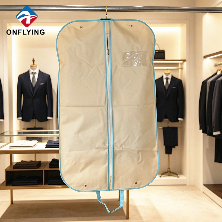 Vêtement de conception de passepoil bleu à la mode de haute qualité, couverture Oxford crémeuse robuste, usine de Chine