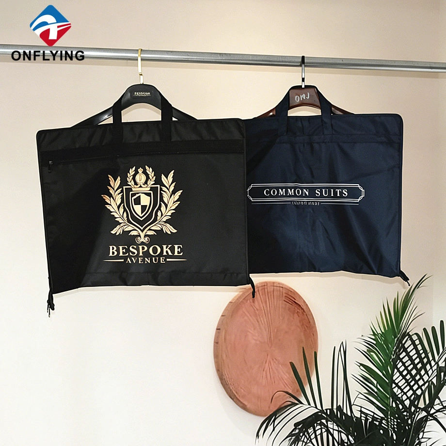 Waterproof Formal Suit Store Zippered Deep Blue Polyester Dust Foldable Cover Factory China