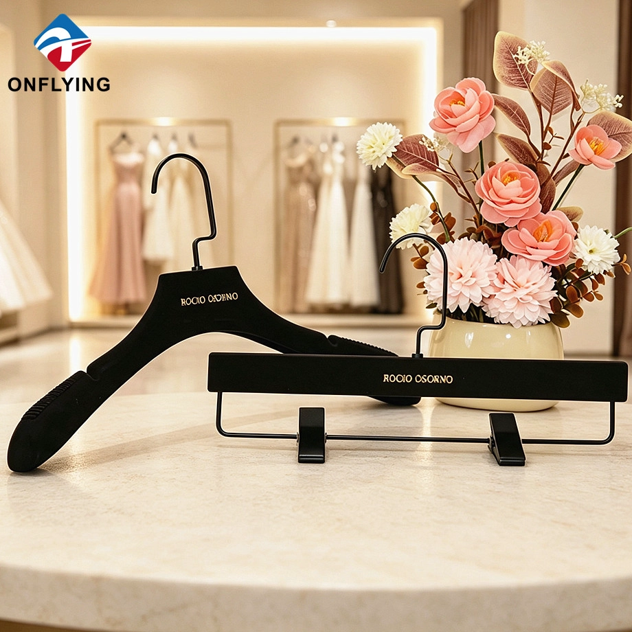 Elegant Flocked Hanger Set manufacturer