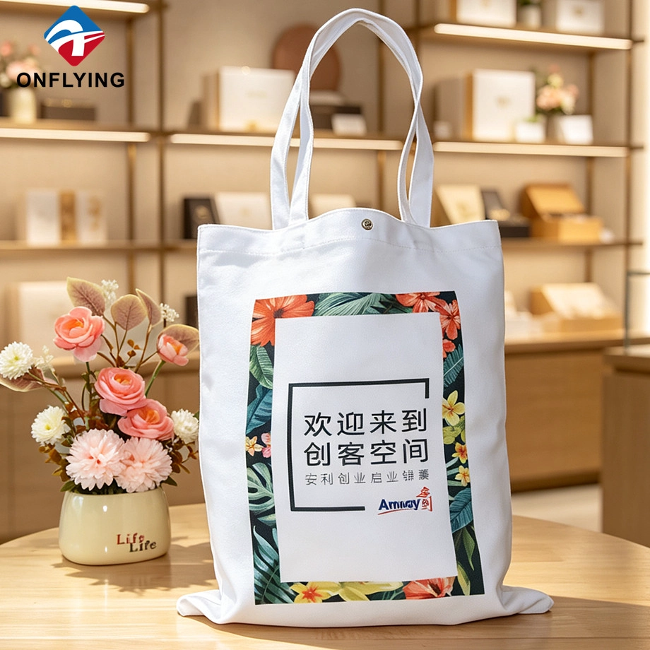 Custom logo Durable High Quality Handbag Shopping Tote Canvas Bag Store Display Factory China