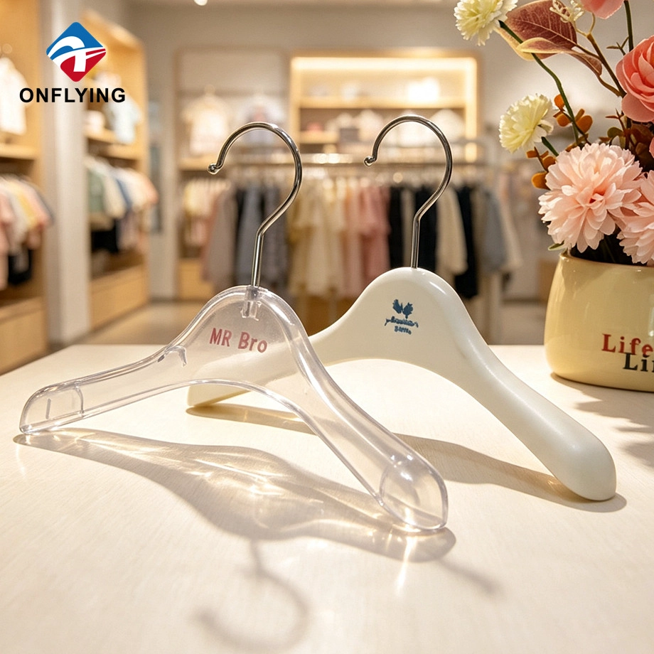 Custom Printable logo Daily Closet Luxury PP Plastic Plastic Kid Hanger Set Manufacturer China