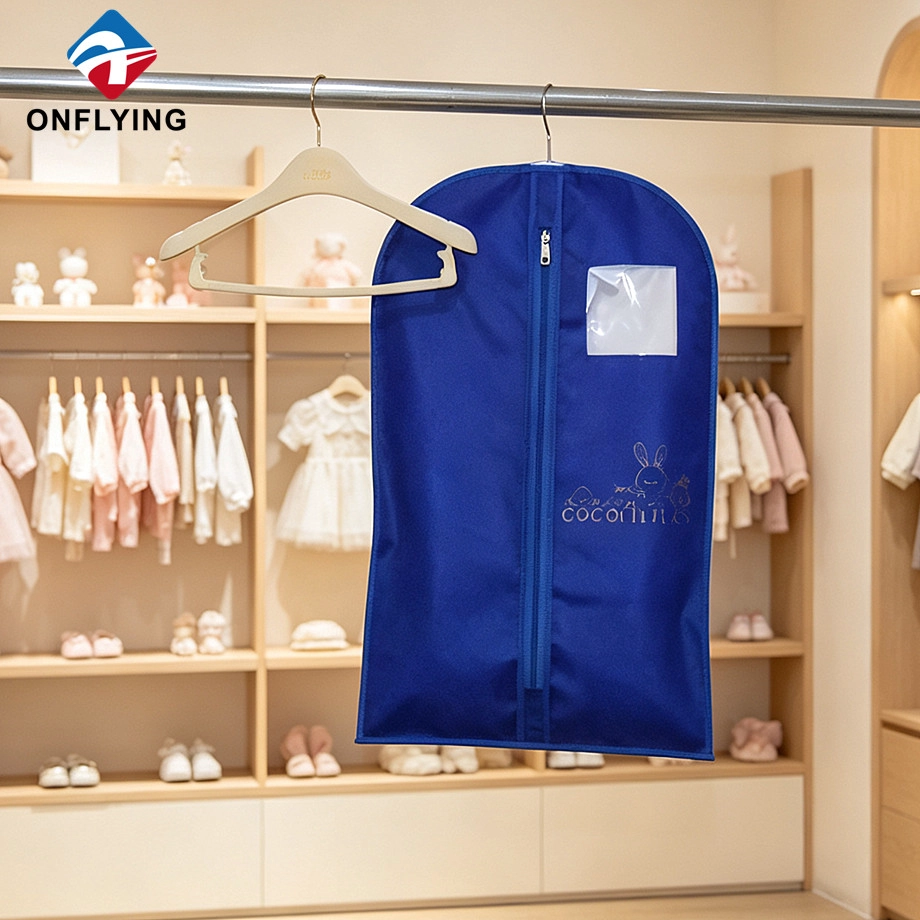 porcelana El OEM respetuoso del medio ambiente de la ropa apoyó la fábrica a prueba de polvo impresa historieta linda del portatrajes del niño China fabricante