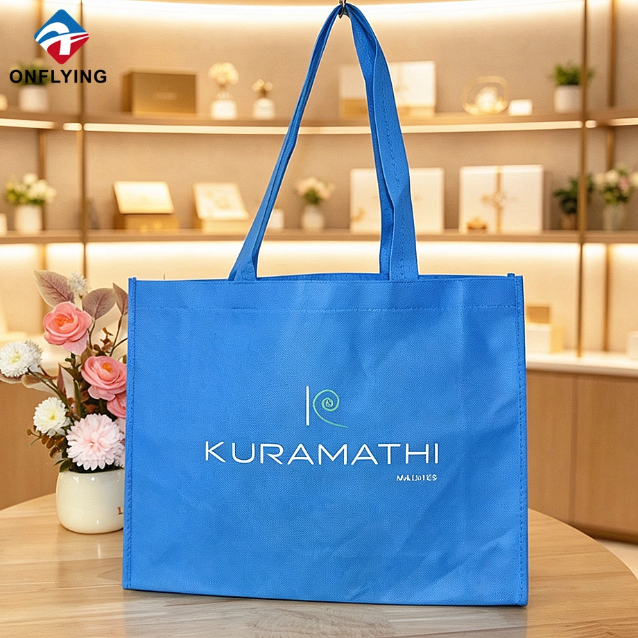 Exquisito supermercado portátil almacenamiento reutilizable personalizado bolso de compras no tejido proveedor China