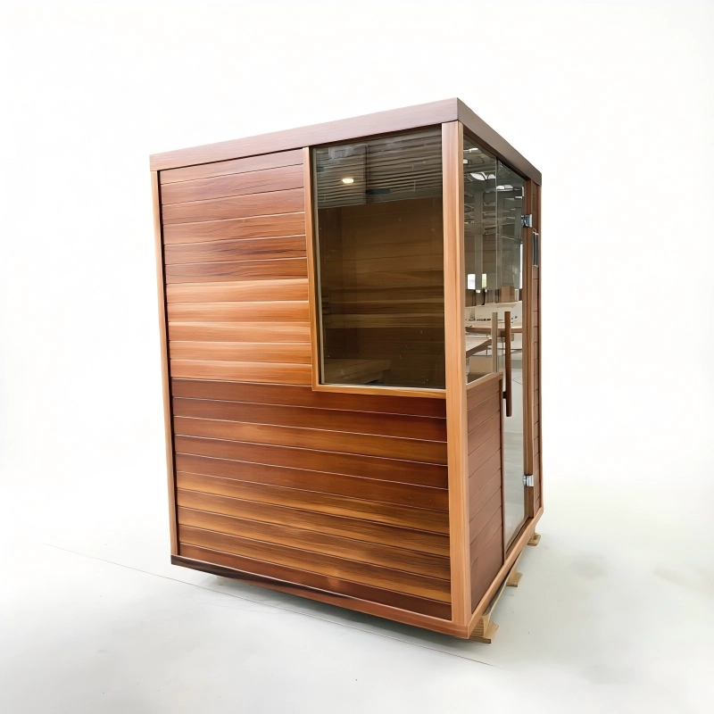 Luxury Indoor Glass Sauna Room 2 Person Modern Home Sauna Cabin for Bathroom Gym