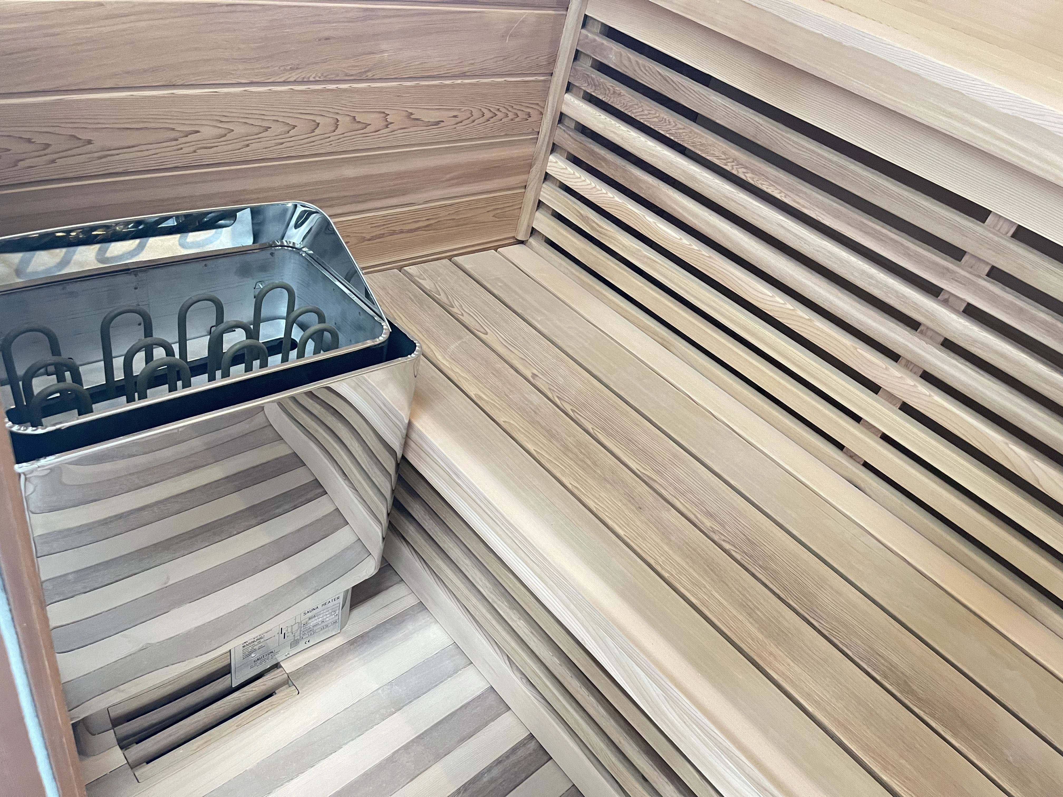 Luxury Indoor Glass Sauna Room 2 Person Modern Home Sauna Cabin for Bathroom Gym