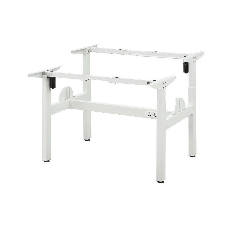 OEM double ergonomic height-adjustable desk with partition
