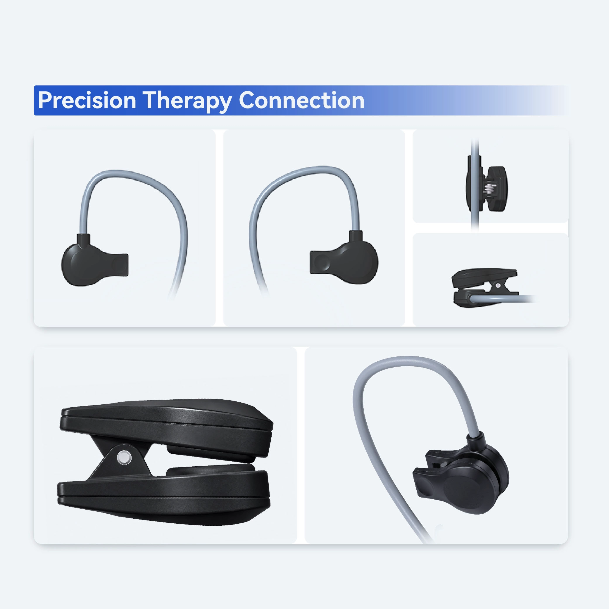 porcelana Cable de electrodo con clip para oreja tVNS / taVNS de silicona reutilizable fabricante