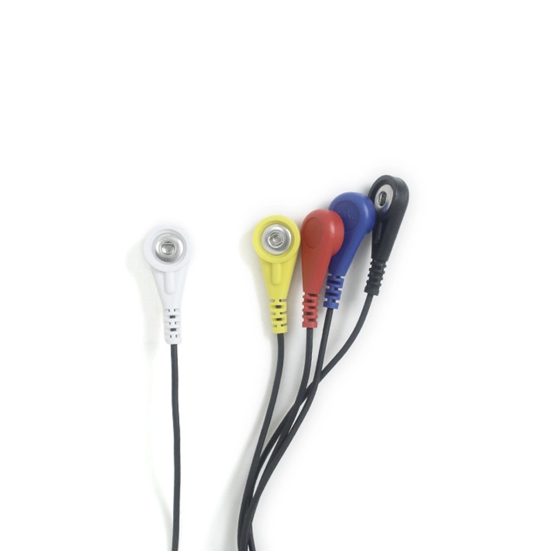 China 6-poliges LEMO-kompatibles 5-adriges 3,5-mm-Schnappelektrodenkabel mit Buchse Hersteller