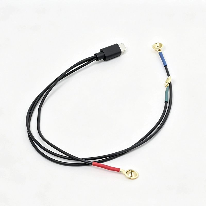 China Typ-C-Stecker auf 10,0 mm vergoldetes EEG/EKG-Cup-Elektrodenkabel Hersteller