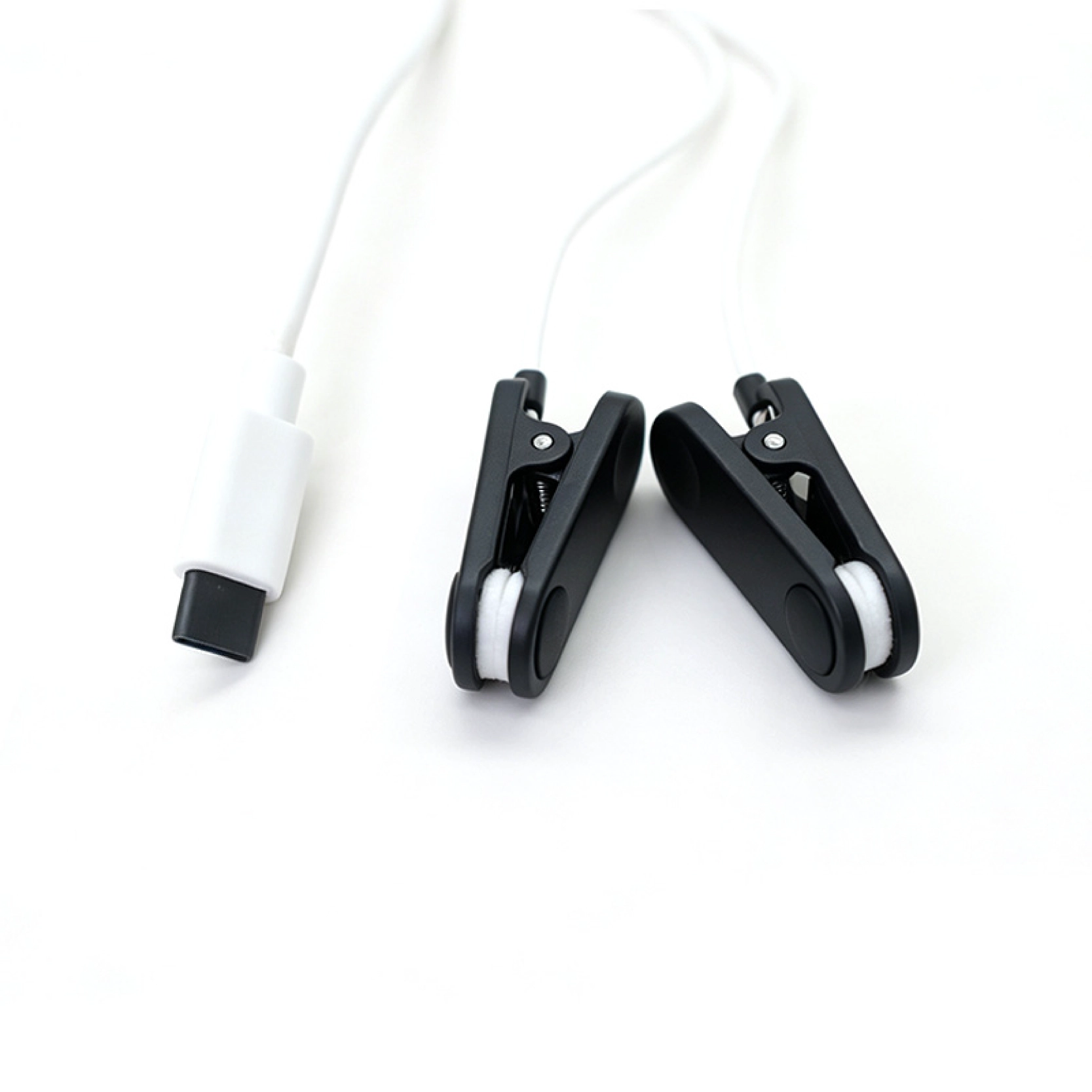 中国 USB Type-C 公头转双 ABS 耳夹电极电缆，1m 白色 制造商