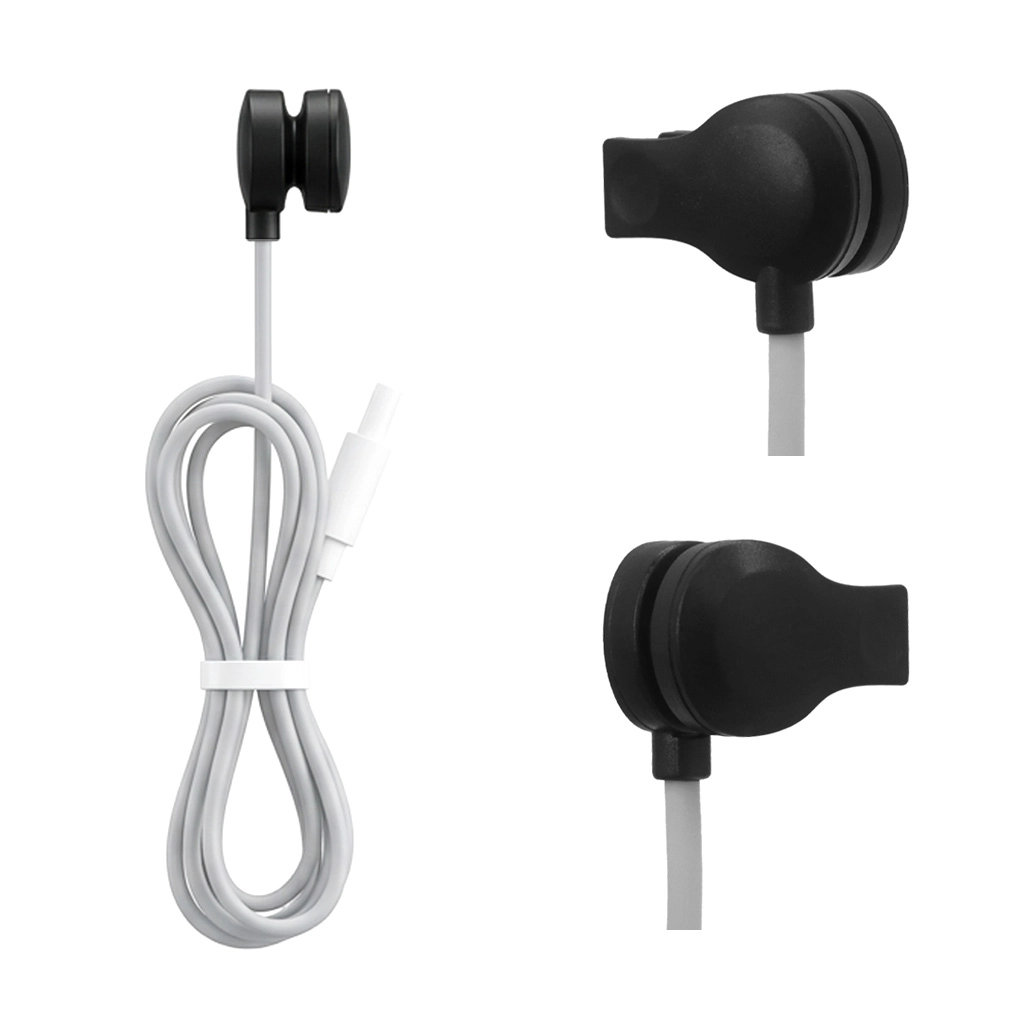中国 DC 2.35mm 安全オスプラグ - イヤークリップ電極ケーブル、ケーブルクリップ付き、1.2m グレーシリコン メーカー