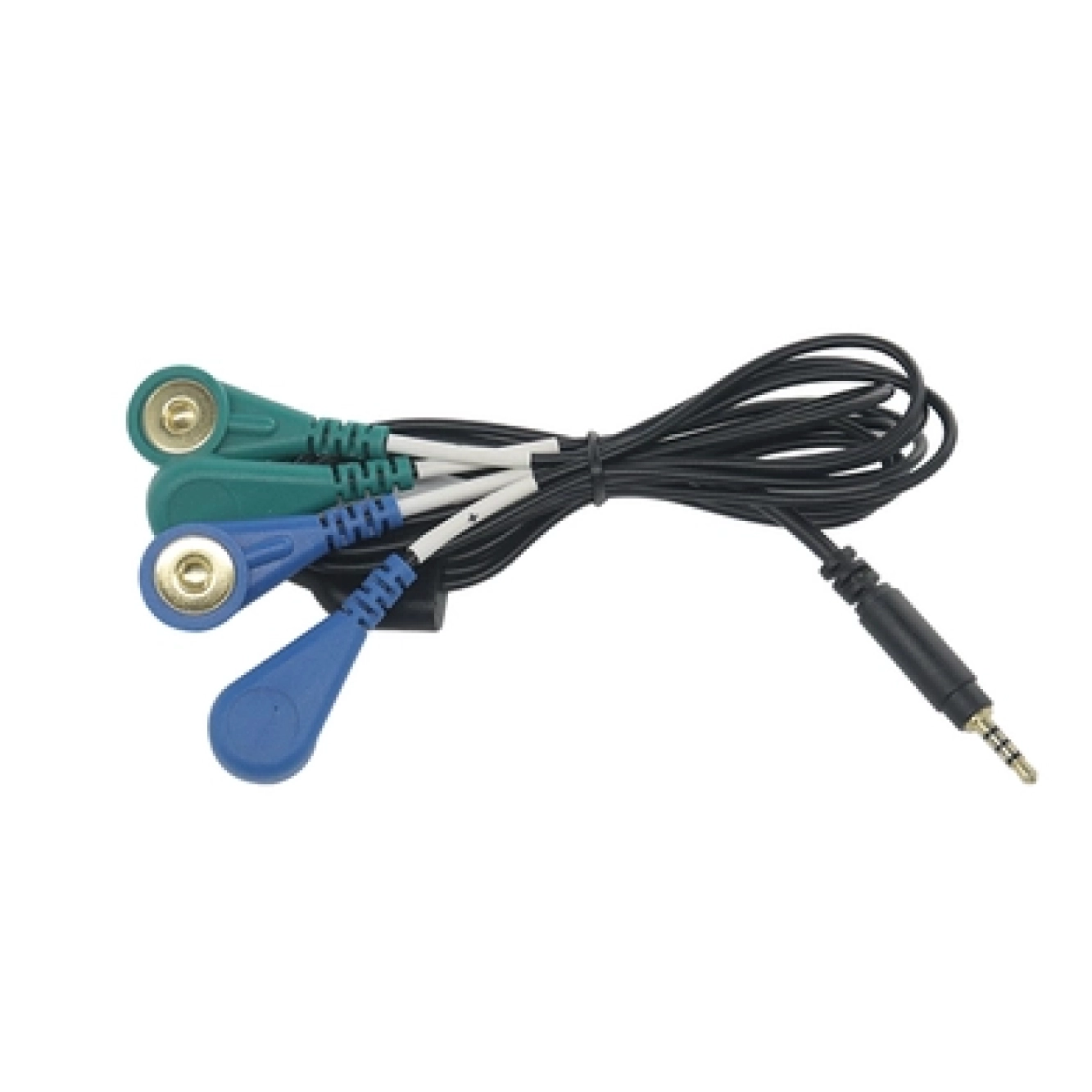 中国 2.5mm 4 極 TRRS プラグから 4 本の 4.0mm 金メッキメススナップ電極リード線ケーブル メーカー