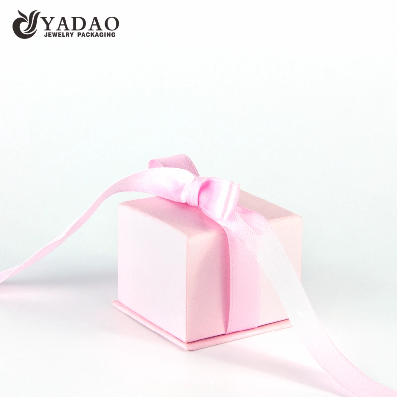 China wholesales plastic jewelry box jewelry packaging slot ring box bowknot gift ring box manufacturer