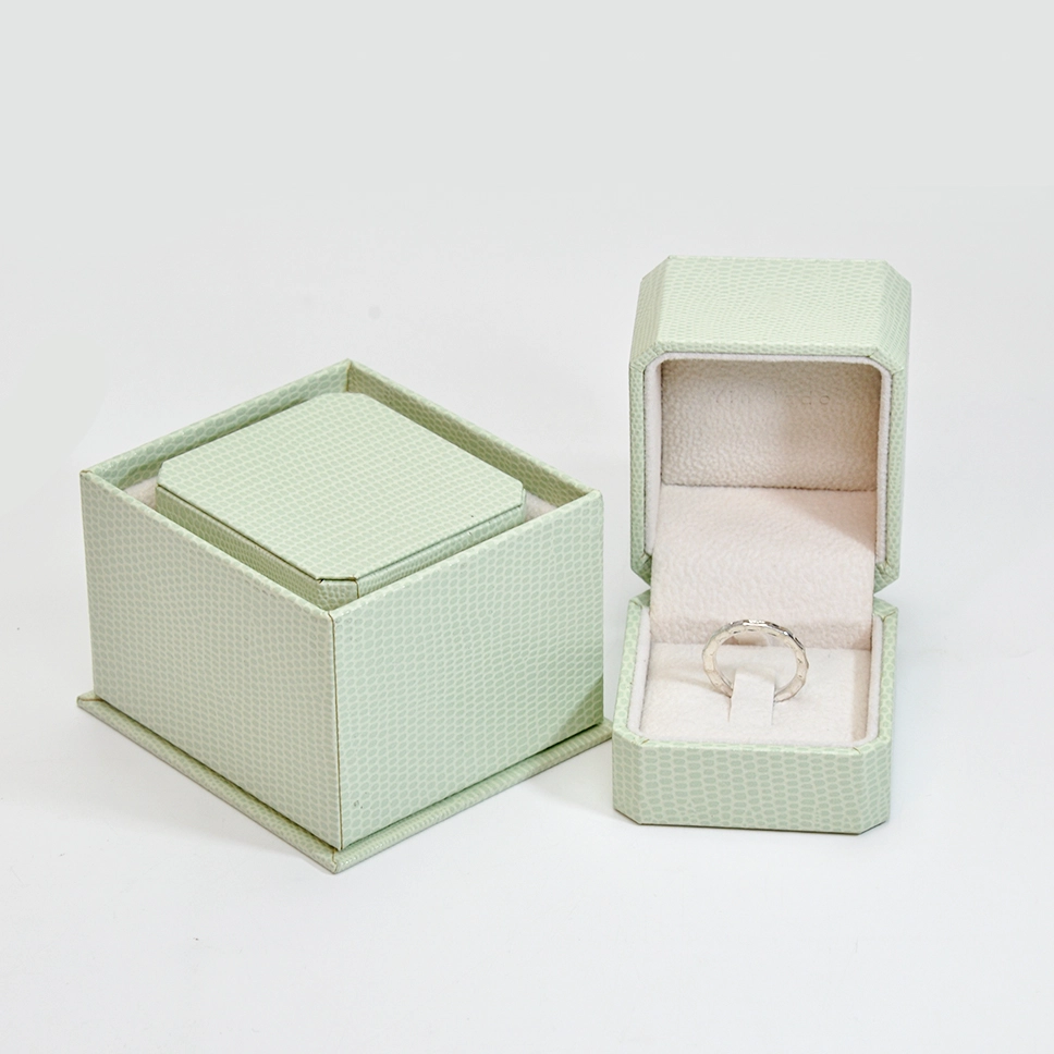FANAI High quality plastic box pu leather box green gift box ring box