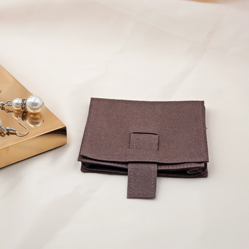 Klein MOQ microfiber zakje, juwelenzakje, juwelenzakje riemkoordzakje,